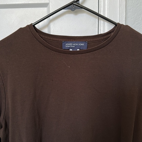Jones, New York, brown long sleeve shirt - Picture 2 of 2